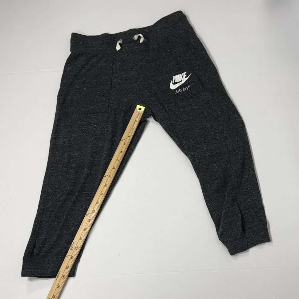 Athletic Gym Nike Charcoal Gray Organic Cotton Blend Joggers Size S Small